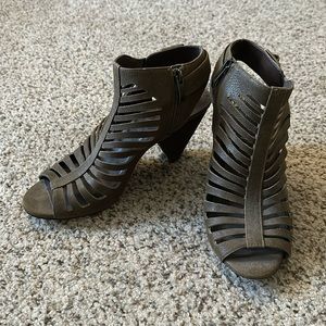 Vince Camuto open toe and back heels